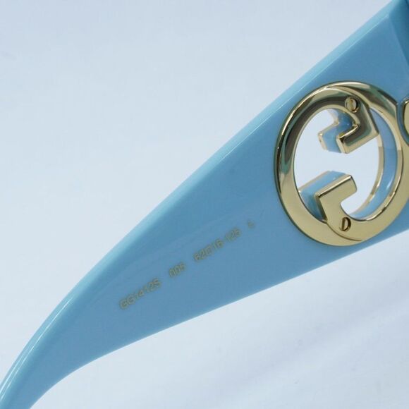 NEW GUCCI GG1412S 005 LIGHT BLUE /SILVER MIRROR SUNGLASSES - Picture 7 of 11